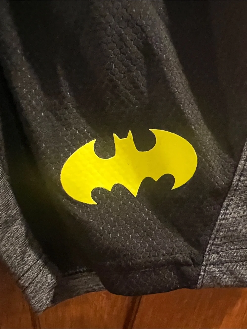 Batman Black and Yellow Kids Athletic Shorts
